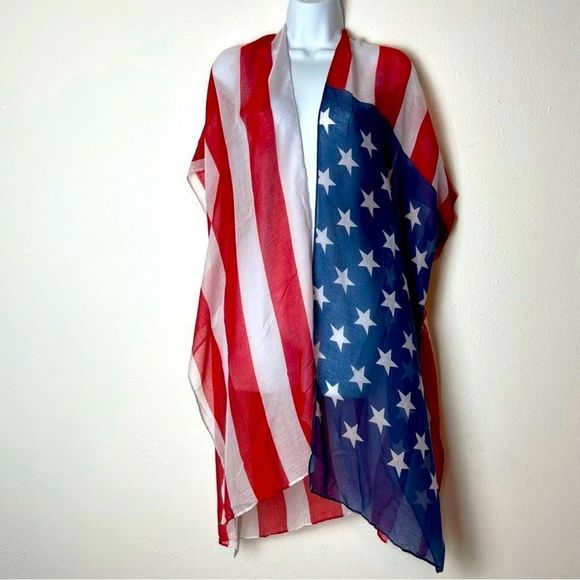 Patriotic kimono cardigan - Picture 2 of 5